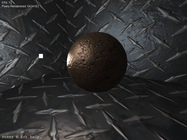 A screenshot demonstrating the Cook-Torrance lighting model.